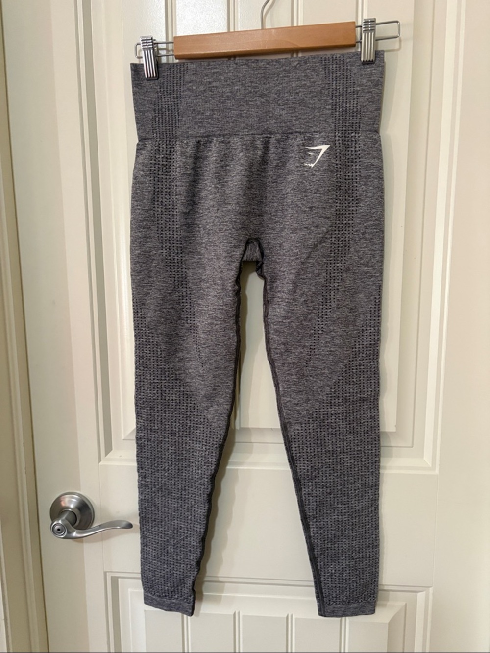 Gymshark Seamless High-Waist Leggings in Heather Charcoal